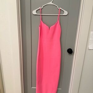 Express body contour v-wire Midi Dress